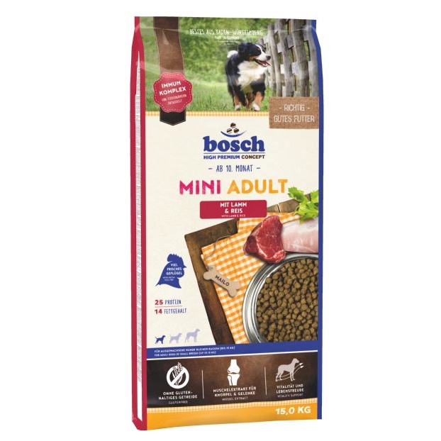 Bosch Petfood Concepts Mini Adult Lamb & rice 15kg 6176